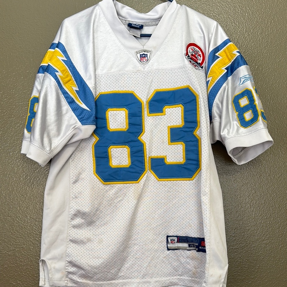 Reebok White and Blue Men's Jersey